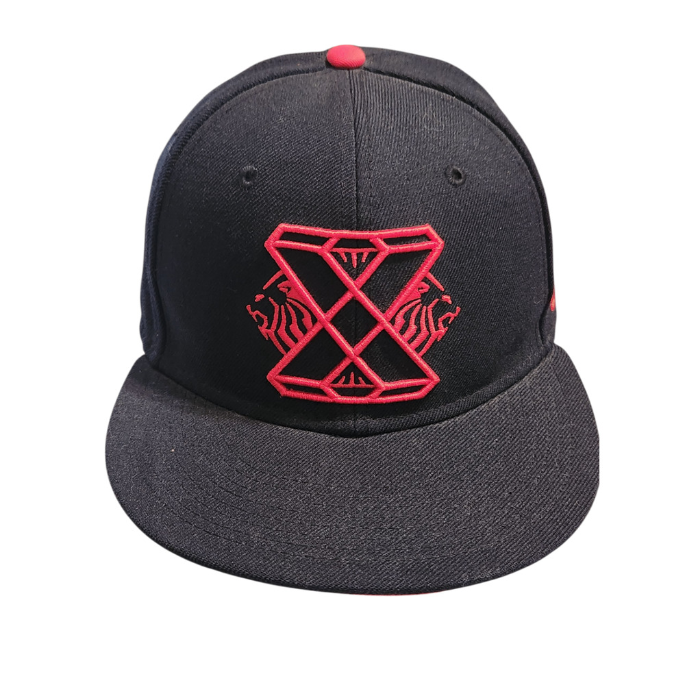Nike True Hat Men's LeBron James X Lion Logo Black‎ Red Snapback Wool Cap